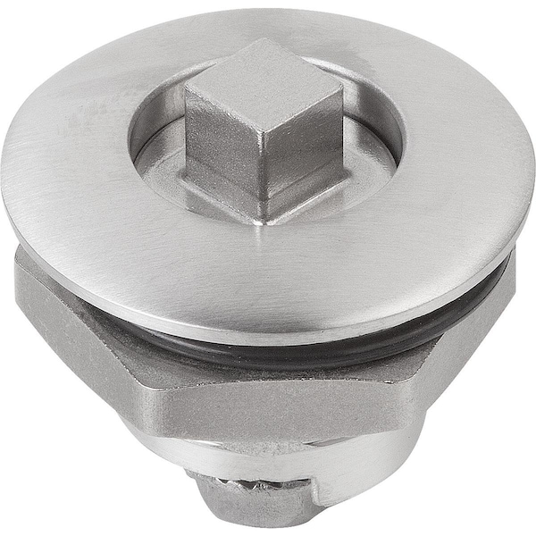Quarter-Turn Lock Small Version, D=32, H=18, Stainless Steel 1.4404, Comp:Stainless Steel